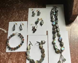 Assorted Stone Costume Jewelry Lot