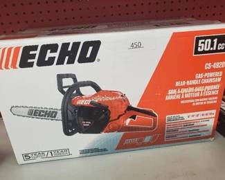 ECHO 20 in. 50.1 cc 2-Stroke Gas Rear Handle Chainsaw