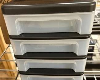 4 drawer plastic organizers