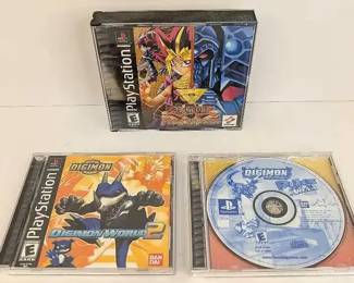 CT040 PlayStation YuGiOh  DIGIMON Game Bundle