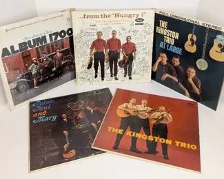 CT023 5 LP RecordsPeter, Paul  Mary and The Kingston Trio and Collection