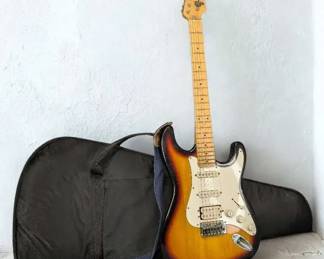 CT027 Washburn Lyon Series Sunburst Finish Electric Guitar with Soft Travel Case