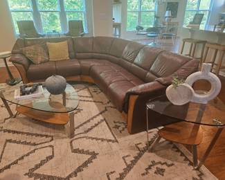 Stressless Oslow Sectional Sofa in Conyack Leather 95 x 72