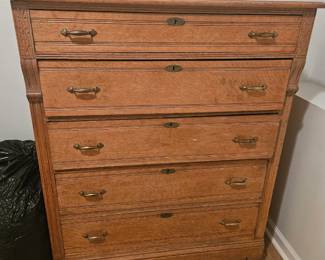 Antique Oak Chest 42 wide x 21 deep x 50 tall