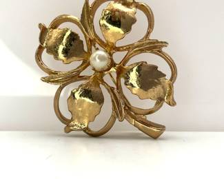 Kramer Four Leaf Clover Brooch