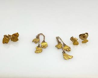 Gold Nugget Earrings