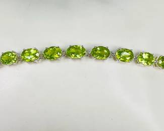 Sterling Silver Peridot Bracelet