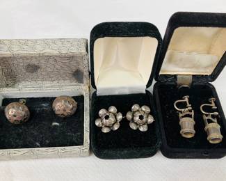 Sterling Silver Screw On Earrings