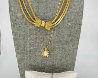 Gold Tone Necklaces and Bracelet