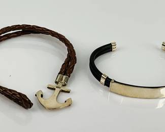 Leather & Silver Bracelets