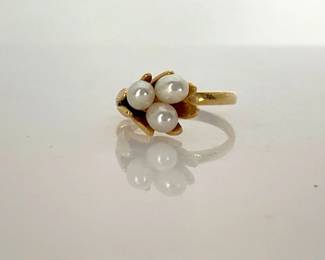 Pearl 14k Gold Ring