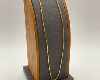 Gold Bar Link Chain Necklace