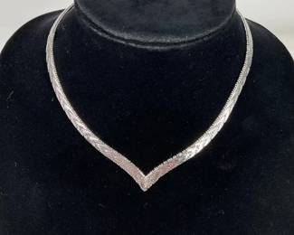 Silver Chevron Necklace