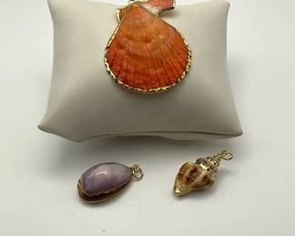 Gold Plated Shell Pendants
