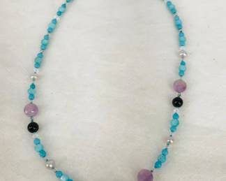 Natural Stone Necklace and Earring Set