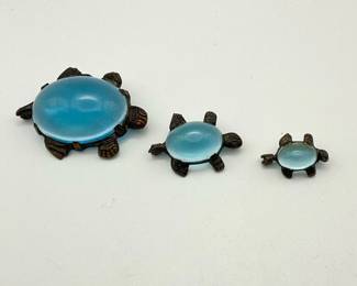 Vintage Jelly Belly Turtle Brooches