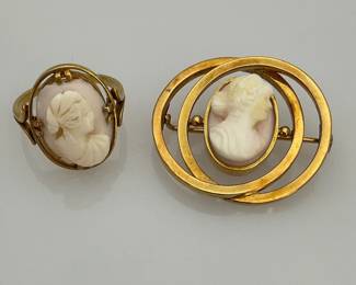 Cameo Ring & Brooch Set
