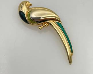 Liz Claiborne Parrot Pin