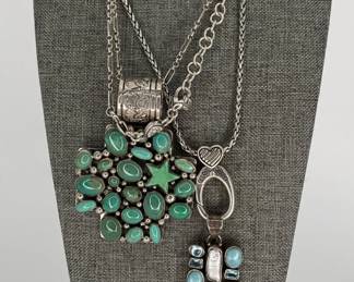 Two (2) Brighton Sterling Necklaces