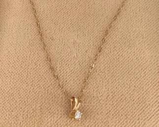 14K Diamond & Gold Necklace