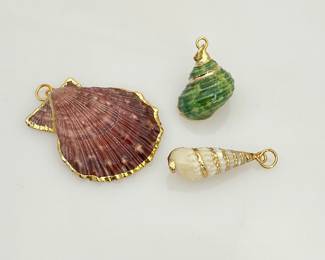 Gold Plated Shell Pendants