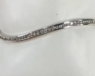 14K White Gold Diamond Bracelet