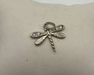 Silver Dragonfly Pendant