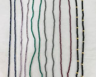 Amethyst, Iolite and Garnet Beaded Necklaces