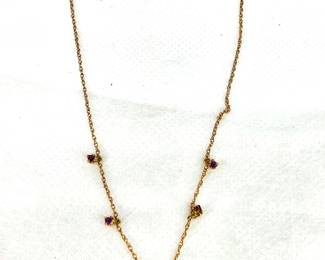 10K Gold & Amethyst Necklace