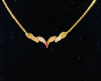 Ruby & Opal Necklace