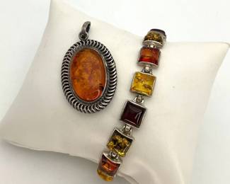 Amber Bracelet & Pendant