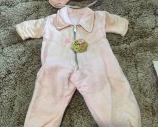 Kewpie cameo doll outfit with foil tag attached 
