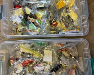 Two tubs of 1960s-2000s  cars 