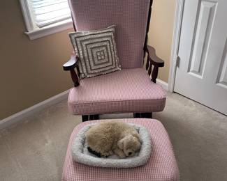 Pink gliding chair