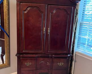 Queen Anne Style Highboy Entertainment Center 