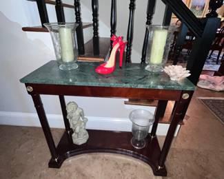 Marble top entry table