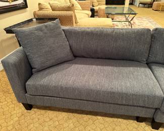 (2) piece gray sofa 32"D x 25"H total width 100" - $300