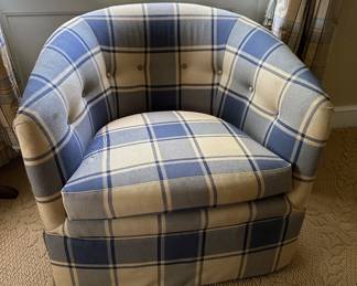 (2) small upholstered armchairs 29"W x 28"D x 25"H - $150 each