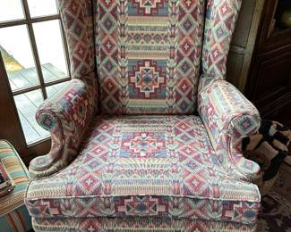 (2) upholstered wingback chairs - $160 each