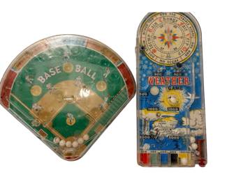 Mid-century, spring-loaded tabletop toy pinball