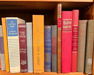 Lot includes a mix of classic literature anthologies, mid-century fiction, early 20th-century religious studies, and mid-century Modern Library releases.