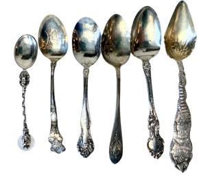  Antique American sterling spoons