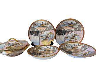 Japanese Kutani "Geisha Girl" dinnerware service 