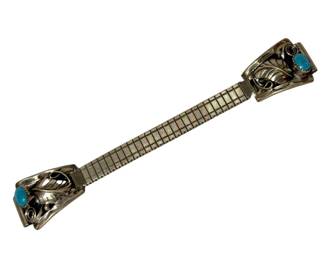 Vintage Sterling Southwestern-style watch Tips