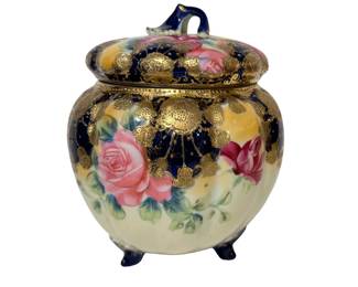 Antique Nippon Moriage Biscuit Jar 