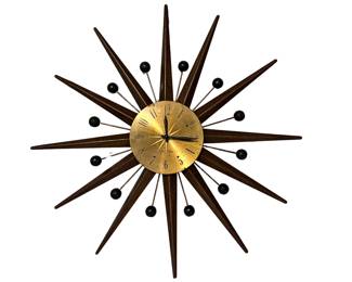 Seth Thomas "Pirouette" Starburst Wall Clock