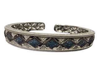Effy Sterling Geometric Hinged Cuff Bracelet.