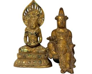 Chinese gilt-bronze Buddhist figures