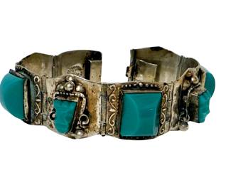  Mexican sterling silver panel bracelet