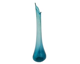  Mid-Century Modern (MCM) swung glass floor vase